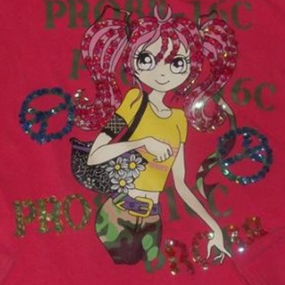 Pink Girly Sparkly Embellished Shirt Girl Size 14 - Picture 2 of 2